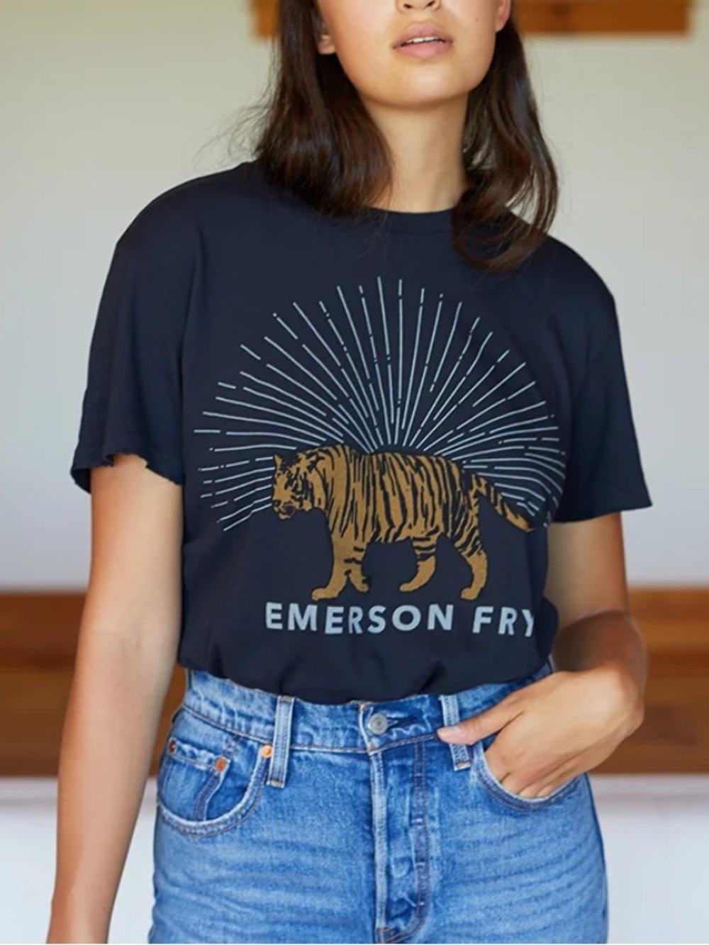 Emerson Fry Tiger Tee - Smoke